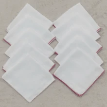 Baby Essentials – 32x32cm Double Diaper Kit 10 Units 100% Cotton With Delicate Piquet - 紅白色 - 查看 7