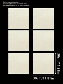 6 件/套 30*30cm 米色棉质绣花布，100% 纯棉密绣布，适合手工刺绣和圣诞装饰 - 米色 - 查看 8