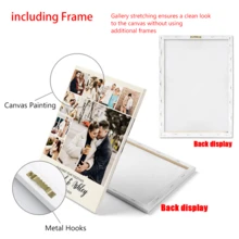 1 Tranh ghép ảnh cá nhân hóa làm quà tặng: Kỷ niệm ngày cưới, 1 Tranh in trên vải canvas theo yêu cầu - Món quà lý tưởng cho đám cưới, kỷ niệm và trang trí nhà cửa, khung ảnh tùy chọn - Nhiều màu - Xem 6