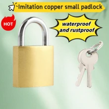 1pc 20mm Cross Padlock, Anti-Theft Iron Lock With Multiple Keys, Suitable For Cabinets, Vintage, Industrial, Minimalist, Wall-Mounted, Compact, Classic Design, Customizable, Universal, Traditional Mechanical