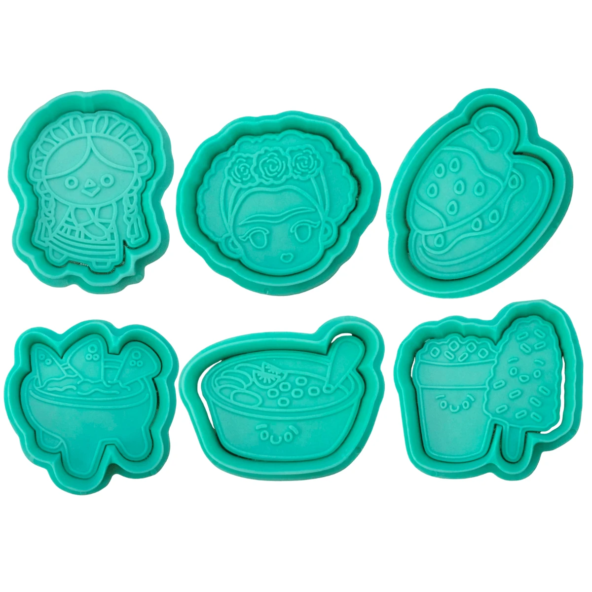 SET CORTADORES DULCE PATRIA repostería moldes para galletas fondant figuras cocina utensilios decorativos pastelería fiesta mexicana - SUJETO A DISPONIBILIDAD - Ver 1