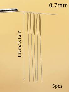 5pcs/Set Beading Needles, Jewelry Making DIY Bracelet Tools, Seed Bead Needles, Spiral Anti-Slip Beading Needles