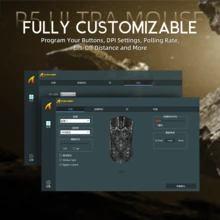 ATTACK SHARK R5 Ultra Wireless Gaming Mouse,39g Superlight Carbon Fiber Hollowed-Out,PAW3950MAX Optical Sensor Nordic 52840 MCU 8K Polling 42K DPI - 黑色 - 查看 7