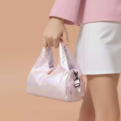 Fashionable Women's Yoga Gym Bag - Spacious Water-Resistant Polyester Travel Bag, Zipper Closure, Suitable For Short Trips And Outdoor Adventures