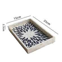 1pc Black Mother Of Pearl Tray, Modern Handmade Shell Catchall Dish, Coated With Melted Paint - Suitable For Christmas, Halloween, Thanksgiving, Valentine's Day And Other Occasions - Black - View 15