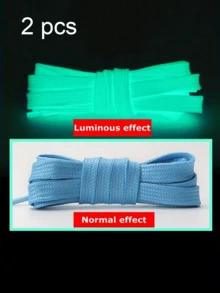 闪亮夜光扁平鞋带 - 完美适用于低帮帆布鞋、运动鞋和休闲鞋 - 女士运动鞋带，情侣款配套配饰 - 彩色 - 查看 12