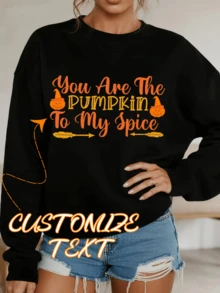 1pc Unisex Customizable Text Black Hoodie, Suitable For Casual Everyday Wear And Halloween Theme Personalization, Fits Halloween And Casual Occasions - Black - View 1