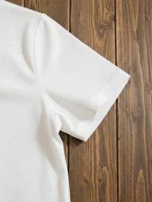 Playera Hombre Oversize Negra 220g 100% Algodón Puro: Cuello Redondo Clásico, Drop Shoulder, Corte Ancho, Suave y Cómoda. Ideal Streetwear, Hip Hop, Básica de Gimnasio y Uso Diario - Blanco - Ver 4