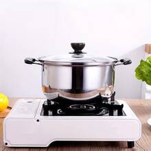 Stainless Steel Mini Pot, 1 Pot And 1 Glass Lid - Kitchen Pots, Soup And Noodle Cooking Pot, Compatible With Electric Stovetops, Versatile Pot With Lid, No Power Supply Needed, Size 18cm/7.09in Pot Mouth Diameter - Black - View 7