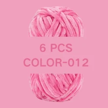 1pc/6pcs Chenille Yarn 6mm Thick Handmade DIY Crochet Velvet Chunky Wool Yarn For Knitting, Scarves, Hats, Plush Blankets - Multicolor - View 57