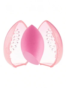 4pcs Transparent Breathable Makeup Storage Boxes, Travel Essential, Includes Anti-Mold Anti-Humidity Sponge. Suitable For Storing Makeup Sponges, And Powder Puffs.