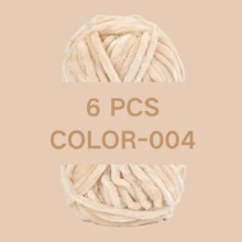 1pc/6pcs Chenille Yarn 6mm Thick Handmade DIY Crochet Velvet Chunky Wool Yarn For Knitting, Scarves, Hats, Plush Blankets - Multicolor - View 54
