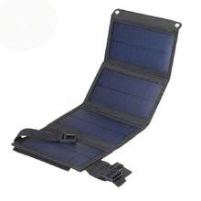 1 Portable Foldable Solar Panel, Essential For Road Travel, USB Interface Solar Panel For Outdoor Travel And Camping, Suitable For Mobile Phone Battery And Tablet Charger Charging Case, Fan, Flashlight Foldable Solar Charger - Multicolor - View 12