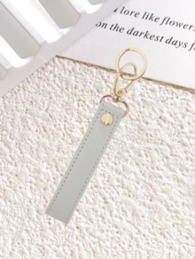 1 Piece/6 Pieces Of Customized Anniversary Name Or Letter PU Leather Women's Bag Hanging Keychain. The Exquisite And Compact Lining Has A High-End Texture, With A Simple And Retro Style. It Is A Multi-Functional Personalized PU Leather Scratch-Resistant Wristband Keychain Bag Accessory. - Multicolor - View 9