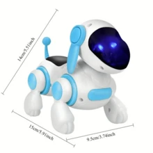 Robot Dog Toy – Smart Robot Dog, Suitable For Children Over 3 Years Old, Interactive Crawling And Sound, Kids Robot Dog Toy With LED Eyes, Electronic Pet Toy Dog, Gift For Boys And Girls(Pink) - Pink - View 6