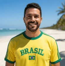 Brazil Shirt Embroidered Without State - World Cup Fan - Without State - Yellow - View 4
