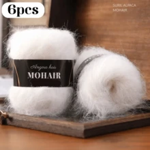 2 球/6 球，25 克/球羊驼毛马海毛混纺纱线