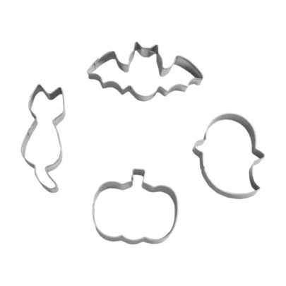 Keewah Small Halloween Cookie Cutter Set, From 22" To 31" - 4 Piece - Stainless Steel