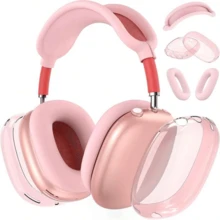 Case For AirPodsMax Headphones, Clear TPU Ear Cups Cover/Silicone Ear Pad Case Cover/Silicone Headband Cover Transparent Accessories Compatible With Apple AirPodsMax USB-C (2024/2020) [3 In 1] - TPU-multicolor Three-piece Set - View 25