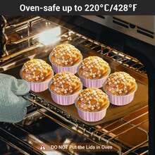 CHIPRISE 100-Piece Set (50 Cups + 50 Lids) Mini Cheesecake Containers With Lids, Paper Cupcake Liners, Disposable Aluminum Foil Cream Pudding Pots, Mini Pie Pans With Lids - Ideal For Puddings, Custards, Mini Cakes, And Other Desserts. Perfect For Parties, Weddings, Outdoor Events, And Holidays Like Christmas And Halloween. - 粉色 - 查看 3