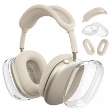 Case For AirPodsMax Headphones, Clear TPU Ear Cups Cover/Silicone Ear Pad Case Cover/Silicone Headband Cover Transparent Accessories Compatible With Apple AirPodsMax USB-C (2024/2020) [3 In 1] - TPU-multicolor Three-piece Set - View 15