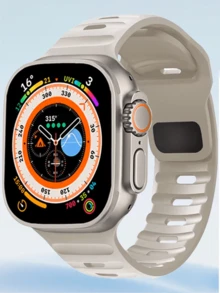 1pc Premium Silicone Bands Compatible With Apple Watch Ultra 2 SE 2 Series 49mm/46mm/45mm/41mm/44mm/40mm/42mm/38mm,Soft Rubber Wristband Strap Smartwatch Bracelet Compatible With Iwatch Series Bands Smartwatch Accessories