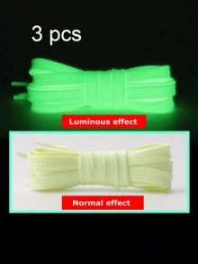 闪亮夜光扁平鞋带 - 完美适用于低帮帆布鞋、运动鞋和休闲鞋 - 女士运动鞋带，情侣款配套配饰 - 彩色 - 查看 17
