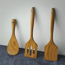 3 Set Of Wooden Tableware Set, Wooden Spatula, Spoon, Shovel, Wooden Rice Scoop, Wooden Spatula Groove, Wooden Cooking Spoon, Non-Stick Cooking Utensil Set, Comfortable Grip Spoon, Kitchen Tool Set, Kitchen Small Tools, Cooking Equipment Set, Suitable For Use During Christmas, Halloween, Thanksgiving, New Year Festivals
