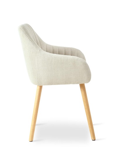 Goeurvant Moderne Upholstered Stoel Ergonomic Backrest, Armrests Wooden Legs Dining Room, Living Kitchen Set Of view 6