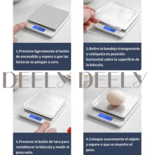 Báscula electrónica de 3000g/0,01g(g,oz,ozt,dwt,ct gn,lb,tl,ml), 3kg/0,1g, báscula de alimentos de acero inoxidable, pantalla LCD, Mini balanza Digital de joyería, balanza de cocina,Alta Precisión De Peso De 0.01g Para Cocinar Y Hornear Alimentos. - Plateado - Ver 3