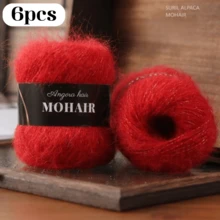2 球/6 球，25 克/球羊驼毛马海毛混纺纱线