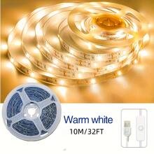 1条带按钮开关的LED灯带 - USB供电,暖白/冷白光可选,安装简便,长度可选1米至10米,适用于梳妆镜照明、家居DIY、办公桌、卧室、电视墙、天花板、节日装饰、母亲节/情人节礼物和派对活动,LED灯,卧室LED灯 - 彩色 - 查看 22
