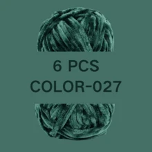 1pc/6pcs Chenille Yarn 6mm Thick Handmade DIY Crochet Velvet Chunky Wool Yarn For Knitting, Scarves, Hats, Plush Blankets - Multicolor - View 51