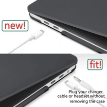 适用于 MacBook 的透明保护壳，耐用塑料硬壳保护套，适用于 MacBook Air 和 Pro。 - 黑色 - 查看 3