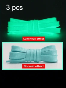 闪亮夜光扁平鞋带 - 完美适用于低帮帆布鞋、运动鞋和休闲鞋 - 女士运动鞋带，情侣款配套配饰 - 彩色 - 查看 27