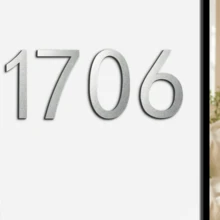 10cm/3.94inch Gold/Silver/Black/ Number Plate, Suitable For Outdoor Street Address Mailbox And Home Decoration, Modern3D Effect Self-Adhesive Acrylic House Number Plate