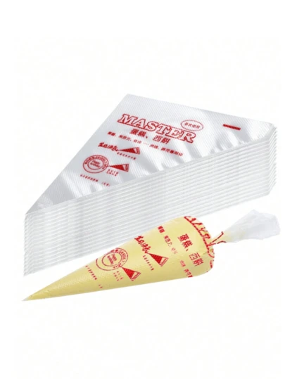 100 bolsas desechables para decorar, bolsas para galletas y postres, bolsas desechables gruesas, fáciles de usar, diseño reforzado, decoración precisa, fáciles de usar y limpiar, perfectas para buttercream y glaseado, herramientas para decorar pasteles