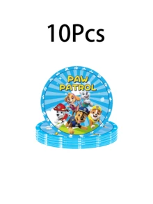 PAW Patrol Anime Characters Themed Party Supplies Set Chase Rubble Zuma Skye Fire Truck Rubble Tracker Rex Paper Plates, Paper Cups, Paper Napkins, Tablecloths And Hanging Decorations For Party, Valentine's Day Graduation Party Decorations - Multicolor - View 5