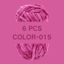 1pc/6pcs Chenille Yarn 6mm Thick Handmade DIY Crochet Velvet Chunky Wool Yarn For Knitting, Scarves, Hats, Plush Blankets - Multicolor - View 43