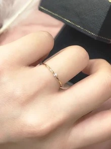 1Pc Fashion S925 Sterling Silver Zirconia Crossed Adjustable Ring Fine Jewelry Gift For Girls