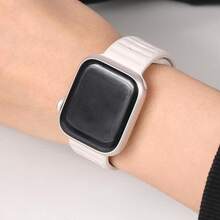 1pc Premium Silicone Bands Compatible With Apple Watch Ultra 2 SE 2 Series 49mm/46mm/45mm/41mm/44mm/40mm/42mm/38mm,Soft Rubber Wristband Strap Smartwatch Bracelet Compatible With Iwatch Series Bands Smartwatch Accessories