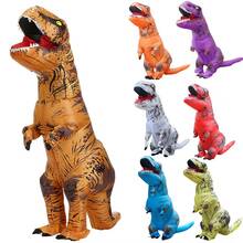 [Various Colors Available] Adult Inflatable Tyrannosaurus Rex Costume, Fun Dinosaur Mascot Outfit, Corporate Event Role Play Prop, Party Costume - Multicolor - View 3