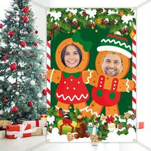 Grande bannière de fond en tissu de polyester creux, convenant pour Noël, anniversaire, Nouvel An, fêtes, première communion - Décoration de fête d'intérieur/extérieur