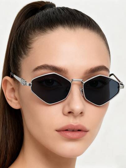 Retro Metal Frame Glasses, Small Frame Fashion Fashion Glasses For Women