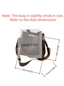 حقيبة دلو أنيقة جديدة متعددة الاستخدامات، حقيبة كلاسيكية عتيقة ذات حزام عريض عالي الجودة، حقيبة كتف وحقيبة كروس للنساء للعمل والتنزه والتسوق والاستخدام اليومي - قهوة بني - مشاهدة 3