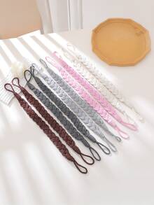 1 pezzo Fermo porta vintage in corda silenziosa, fermatenda in corda fatta a mano, corda di fissaggio per tende, barriera elegante per porta di casa/ufficio, facile installazione senza attrezzi, molletta decorativa alla moda per porta - Multicolore - Visualizzare 10