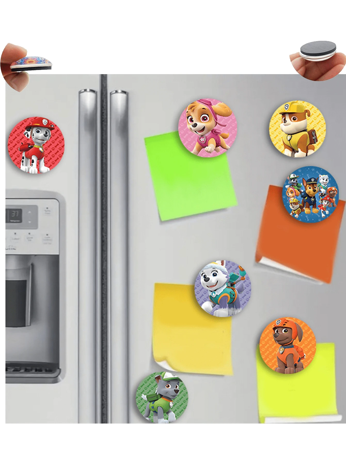 Imanes de nevera de PAW Patrol, imanes de nevera decorativos lindos de Chase, Rubble, Zuma, Skye, Rubble, Tracker y Rex para la cocina, la oficina, la pizarra blanca, regalos de Navidad y decoraciones de fiesta