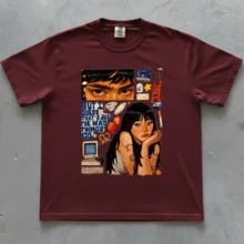 Vintage Art 2YK Retro Grunge Aesthetic 90s T-Shirt - Màu Tím - Xem 1