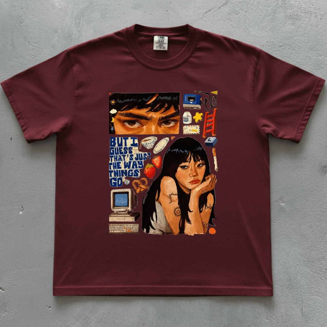 Vintage Art 2YK Retro Grunge Aesthetic 90s T-Shirt - Màu Tím - Xem 1
