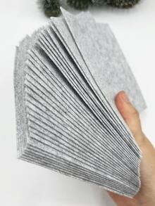 5.12" X 5.12" Square Felt Fabric, Approx. 1mm Thick, Suitable For DIY Crafts, Decorations, Party Props - Grey - View 1